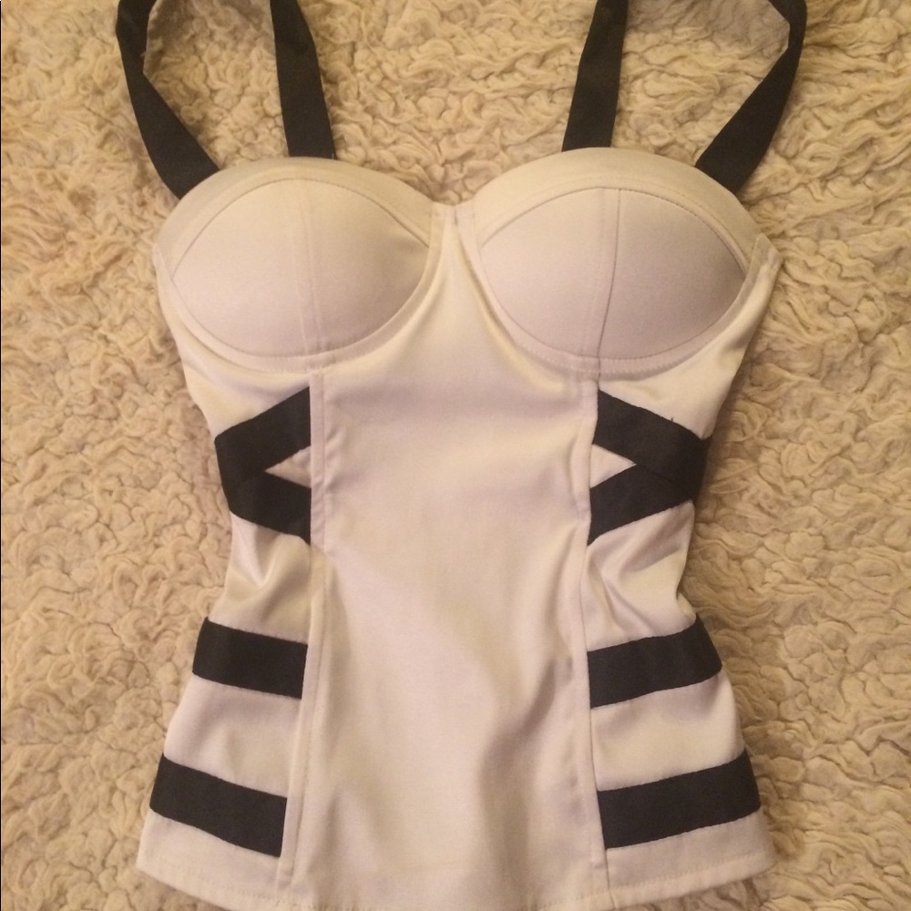 Off-white black Corset Top